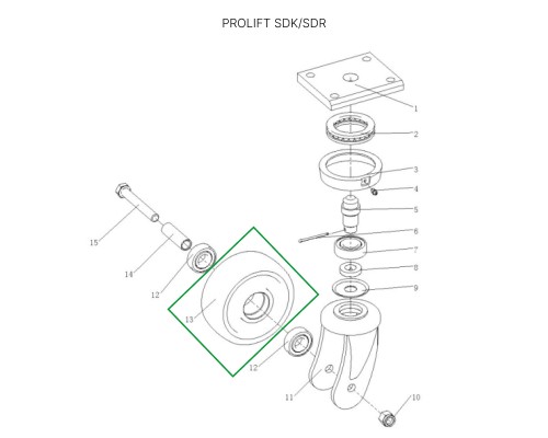 Опорное колесо для SDR/SDK/SK20