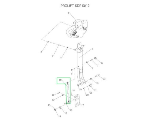 Амортизатор ручки для штабелеров SDR 1-1,2 т, SDR1635