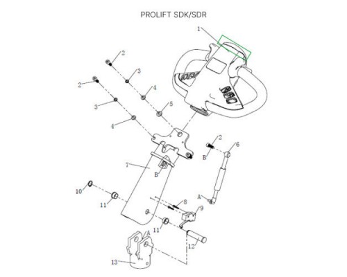 Кнопка реверса для штабелеров SDR 1533/1536/1545S/1645/1656/2036/2045, SDK
