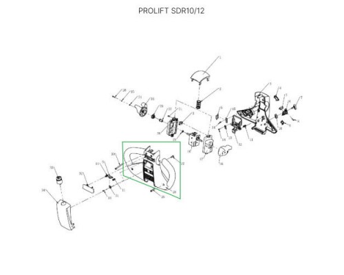 Корпус ручки для штабелеров SDR 1016/1030/1035/1225/1230/1235/1635