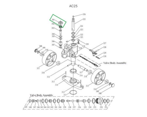 Крышка пружины для гидравлических тележек AC25