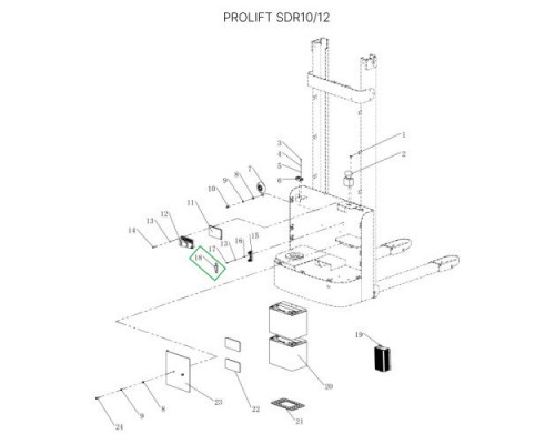 Предохранитель для штабелеров SDR1536/1545S/1645/1656/2036/2045, SDK