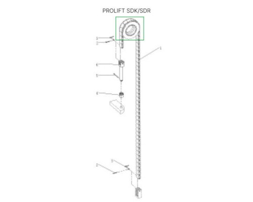Ролик центральной цепи для штабелеров SDR 1536/1545S/1645/1656/2036/2045, SDK