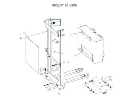 Ролик мачты для штабелеров SDR/SDK 1,5-2 т