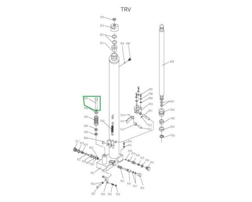 Шток нагнетательный гидроузла для TRV1025/1525