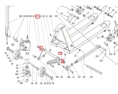 204 Втулка (25х29х25) для тележки RHP (BF) (Bushing)