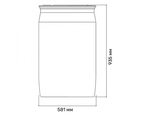 Бочка 227 л пластиковая две пробки L-Ring Plus