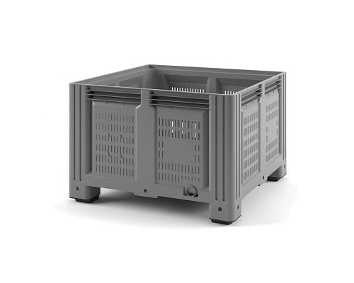 Пластиковый контейнер IBOX 1130x1130x760 (перфорированный, на ножках)