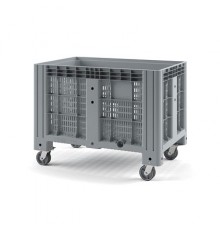 Пластиковый контейнер IBOX 1200х800 (перфорированный, на колесах)