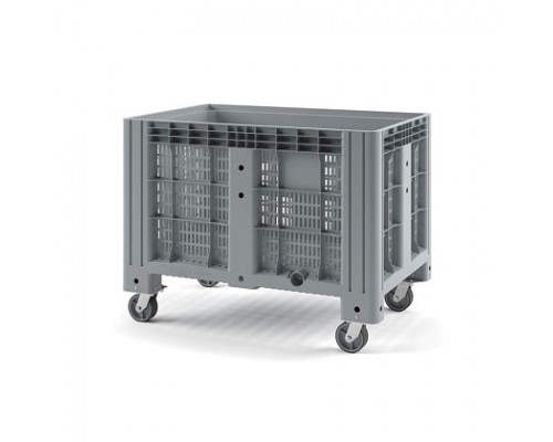 Пластиковый контейнер IBOX 1200х800 (перфорированный, на колесах)