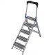 Складной трап алюминиевый с дугой безопасности KRAUSE STABILO 5 ступени 810328 и 810274