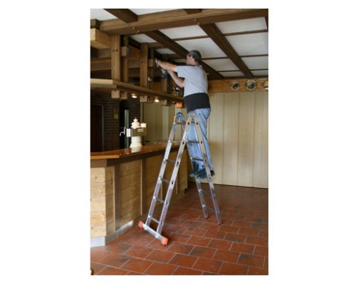 Двухсекционная шарнирная стремянка-трансформер TRIMATIC KRAUSE MONTO 2х8 129918, 121332