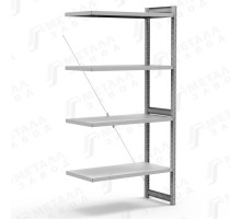 Стеллаж металлический торговый СКУ 1244 (2485) ДС