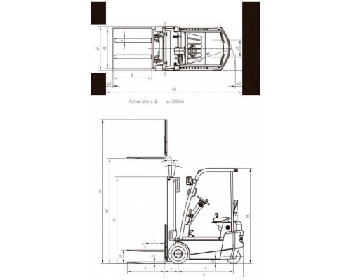 Мини электропогрузчик Oxlift MPX1530 3 м