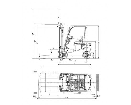 Электрический погрузчик Oxlift RX 2045 4,5 М