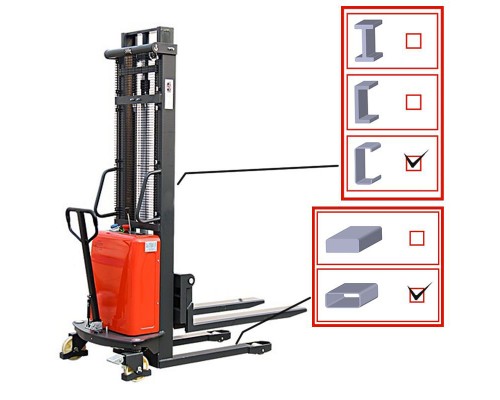 Штабелер с электроподъемом SES 1035 Oxlift 3500 мм 1000 кг