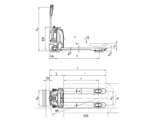 Самоходная электротележка TX15-Easy Li-ion Oxlift 1500 кг