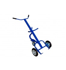 Тележка для перевозки бочек 200 л металлических КБ 1 литые колеса 250 мм