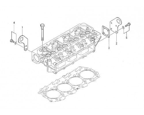 Головка блока цилиндров ГБЦ погрузчика Mitsubishi S4Q2 артикул 32C01-11041